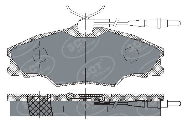 SCT GERMANY Комплект тормозных колодок, дисковый тормоз SP 228 PR